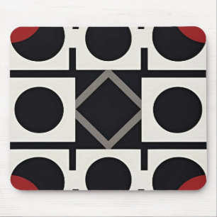 Moderne geometrische Abstraktion mit Kreisen Mousepad