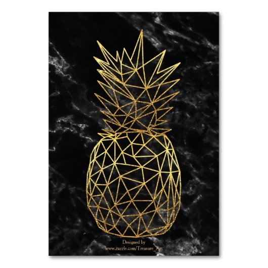 Moderne geometrische Ananas Tischnummer (Rückseite)