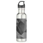 Moderne geometrische Angles INITIALS Grau Cool Edelstahlflasche (Vorderseite)