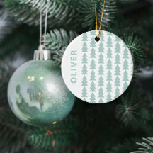 Moderne geometrische Aqua-Blau Weihnachtsbaumgrafi