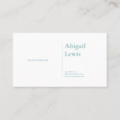 Moderne geometrische Aquamarin- und goldfarbene El Visitenkarte (Rückseite)