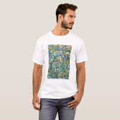 Moderne geometrische Aquarellkunst T-Shirt (Vorne ganz)