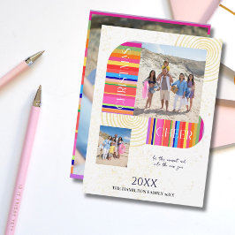 Moderne geometrische Arche 3 Fotos Ferienkarte Feiertagskarte