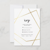 Moderne geometrische Auswahl an Hochzeitsmahlzeite RSVP Karte (Vorderseite)