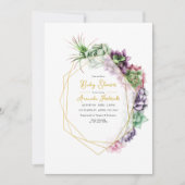 Moderne geometrische Babydusche Einladung (Vorderseite)