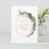 Moderne geometrische Babydusche Einladung (Stehend Vorderseite)