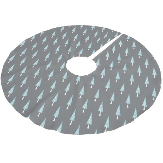Moderne geometrische Baum-Muster Polyester Weihnachtsbaumdecke (Schrägansicht)
