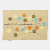 Moderne geometrische Baumform der Mitte des Geschirrtuch (Horizontal)