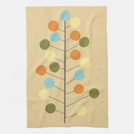 Moderne geometrische Baumform der Mitte des Geschirrtuch