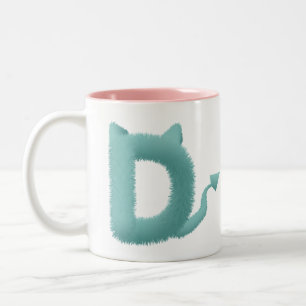 Moderne geometrische Blattmuster-Tasse - Minimalis Zweifarbige Tasse