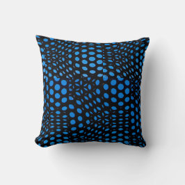 Moderne geometrische blaue Punktmuster Kissen