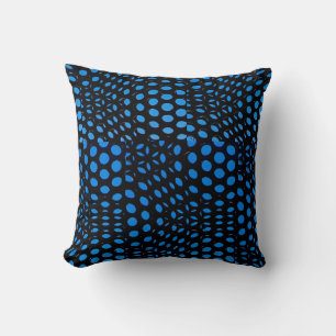 Moderne geometrische blaue Punktmuster  Kissen