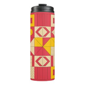 Moderne geometrische Blockmuster-Design Thermosbecher