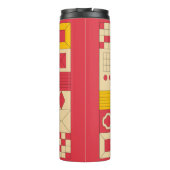 Moderne geometrische Blockmuster-Design Thermosbecher (Rückseite)