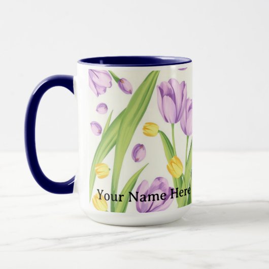Moderne geometrische Blume Kunst IWD 2026 Tasse (Links)