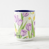 Moderne geometrische Blume Kunst IWD 2026 Tasse (Zentrum)