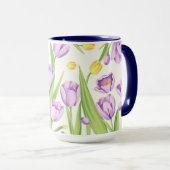 Moderne geometrische Blume Kunst IWD 2026 Tasse (VorderseiteRechts)