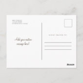 Moderne geometrische Blumenquertaufe-Einladung Postkarte (Rückseite)