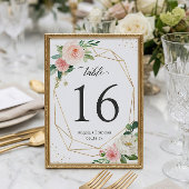 Moderne geometrische Blush-Floral Hochzeitsstimmun RSVP Karte