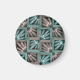 Moderne geometrische Blütenblätter aus der Mitte d Magnet