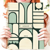 Moderne geometrische Bögen 2025 Individuelle Name Planer