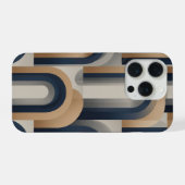 Moderne geometrische Bögen Wiederbelebung Retro Ar iPhone Hülle (Rückseite (Horizontal))