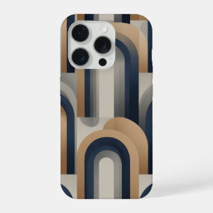 Moderne geometrische Bögen Wiederbelebung Retro Ar iPhone 15 Pro Hülle