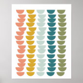 Moderne geometrische Bowls-Design in Erdtönen Poster (Vorne)