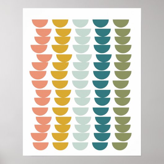 Moderne geometrische Bowls-Design in Erdtönen Poster (Vorne)