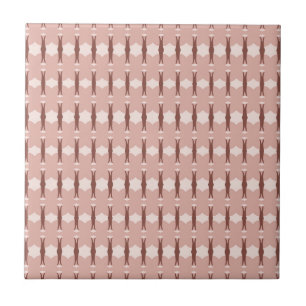 Moderne geometrische braune Terrakotta-Muster Fliese