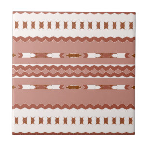 Moderne geometrische braune Terrakotta-Muster Fliese