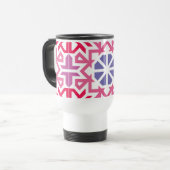 Moderne geometrische bunte Boho-Muster Reisebecher (Vorderseite Links)