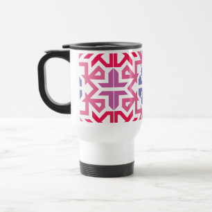 Moderne geometrische bunte Boho-Muster Reisebecher