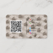 Moderne geometrische Calling Card mit benutzerdefi Visitenkarte (Rückseite)