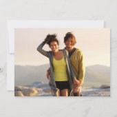 Moderne geometrische Comic-Foto-Hochzeit Einladung (Rückseite)