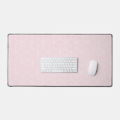 Moderne geometrische Cubes Blush Pink Schreibtischunterlage (Tastatur & Maus)
