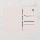 Moderne geometrische DiamantenWedding rettet das D Ankündigungspostkarte (Rückseite)