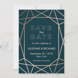 Moderne geometrische DiamantenWedding rettet das D Save The Date