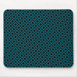 Moderne geometrische Diamantstruktur in Tiefteal Mousepad