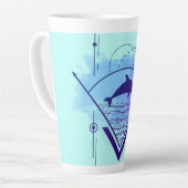 Moderne geometrische Dolphin Milchtasse (Linke Ecke)