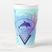 Moderne geometrische Dolphin Milchtasse (Vorderseite)