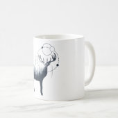 Moderne geometrische Doppelbelastung des Hirschwal Kaffeetasse (VorderseiteRechts)