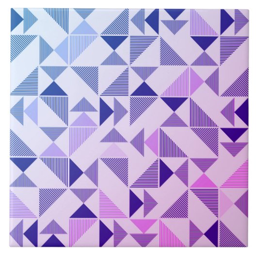 Moderne geometrische Dreieck-Keramik Fliese (Vorderseite)