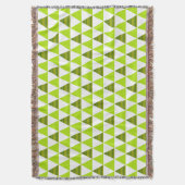 Moderne geometrische Dreiecke grün u. weißes Decke (Vorderseite Vertikal)