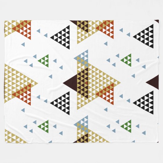 Moderne geometrische Dreiecke in Pastellfarben Fleecedecke (Vorderseite (Horizontal))