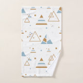 Moderne geometrische Dreiecke nahtlos Muster Badhandtuch Set (Handtuch)