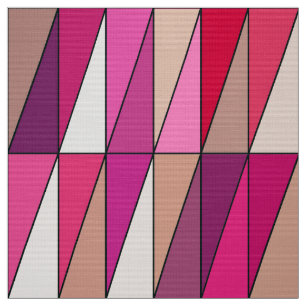 Moderne geometrische Dreiecke, Violett, Rosa und B Stoff
