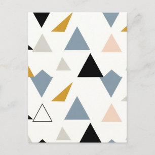 Moderne geometrische Dreiecksstruktur Postkarte