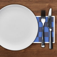 Moderne geometrische dunkelblaue, faule Schachbret