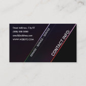 Moderne geometrische Dunkelheit Visitenkarte (Rückseite)